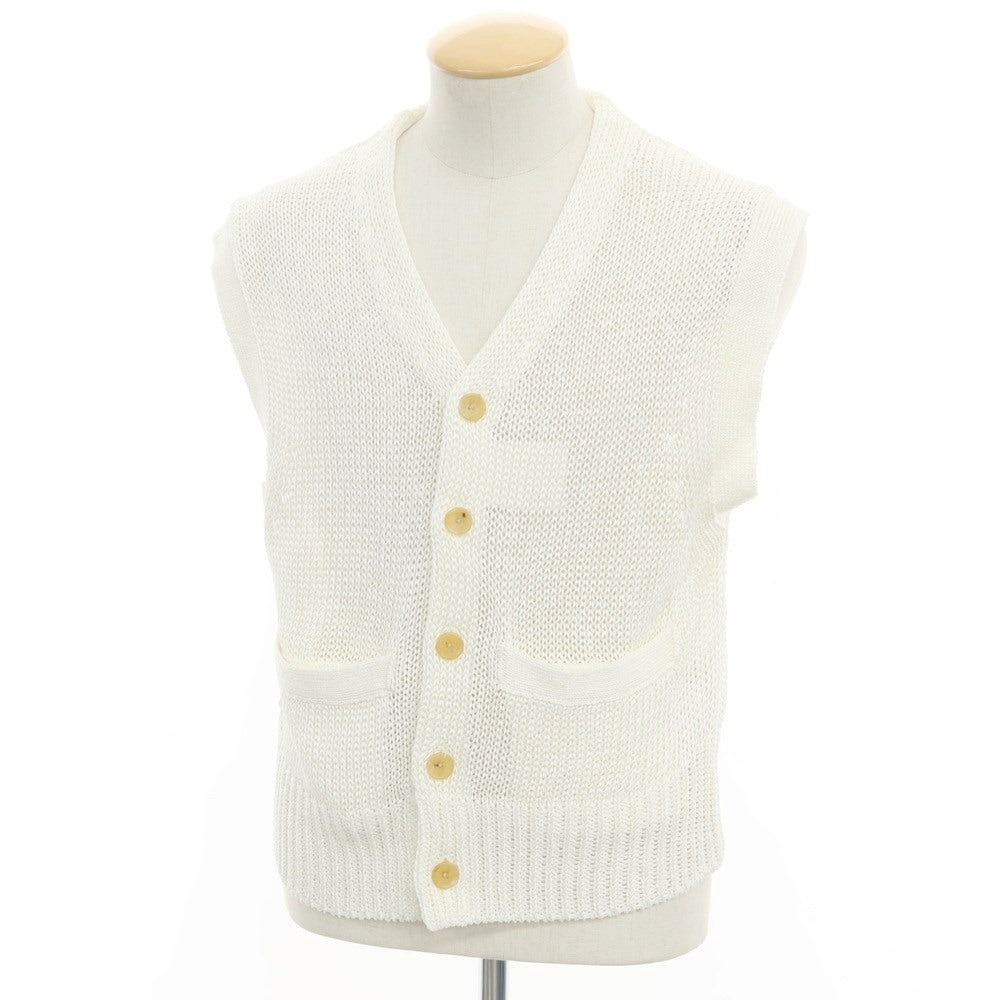 [Used] MEIAS 2024 Spring/Summer Low Gauge Linen Rayon Knit Vest White [Size FREE] [WHT] [S/S] [Condition Rank B] ​​[Men&