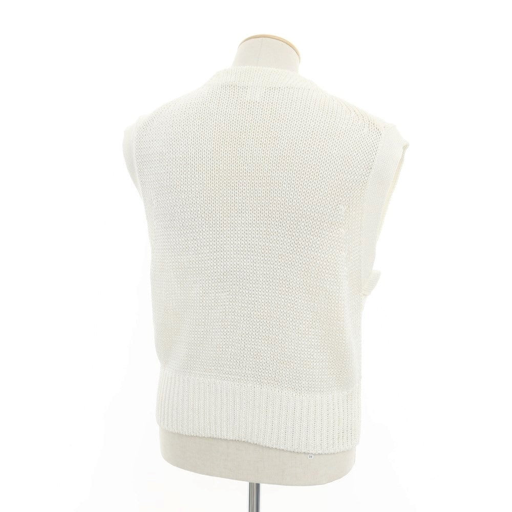 [Used] MEIAS 2024 Spring/Summer Low Gauge Linen Rayon Knit Vest White [Size FREE] [WHT] [S/S] [Condition Rank B] ​​[Men&