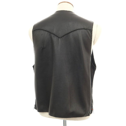 [Used] PAM DIETRICH Leather Concho Button Vest Gilet Black [Size not specified (approximately M)] [BLK] [S/S/A/W] [Condition Rank B] ​​[Men&