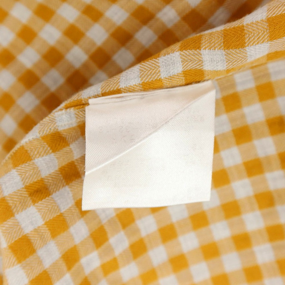 [Used] ERRICO FORMICOLA Cotton Wide Collar Check Casual Shirt Light Brown x Gray [M] [Condition Rank B] ​​[Men&