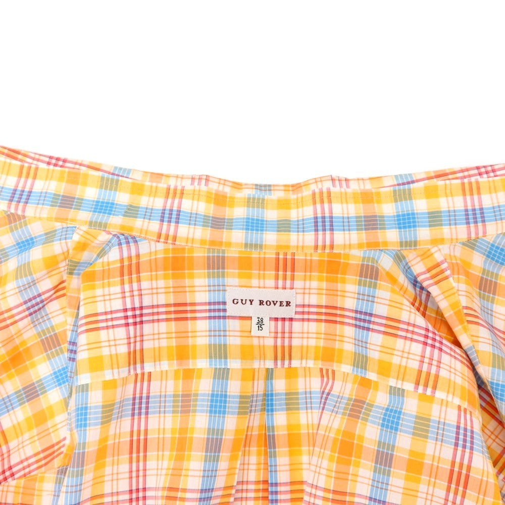 [Used] GUY ROVER Cotton Check Button-down Casual Shirt Orange x Blue [38] [Condition Rank C] [Men&