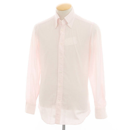 [Used] Frye Cotton Check Button-down Casual Shirt Light Pink [37] [Condition Rank C] [Men&