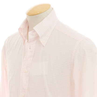 [Used] Frye Cotton Check Button-down Casual Shirt Light Pink [37] [Condition Rank C] [Men&