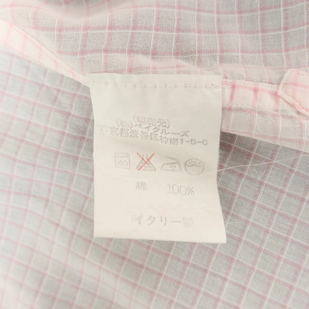 [Used] Frye Cotton Check Button-down Casual Shirt Light Pink [37] [Condition Rank C] [Men&