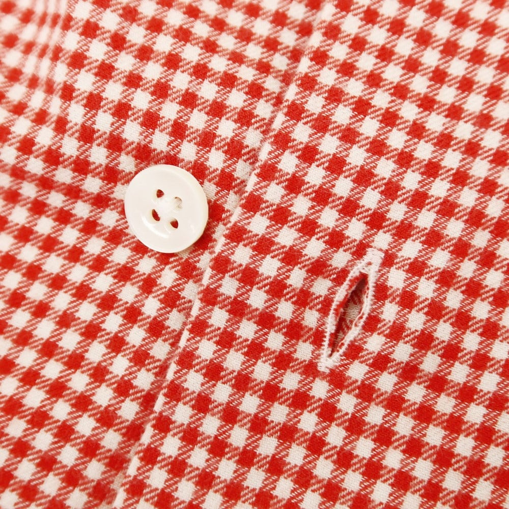 [Used] DANOLIS Cotton Button-down Check Casual Shirt Red x White [42] [Condition Rank B] ​​[Men&