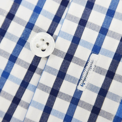 [Used] Barneys New York BARNEYS NEWYORK Cotton Check Button-down Casual Shirt White x Blue [39] [Condition Rank C] [Men&