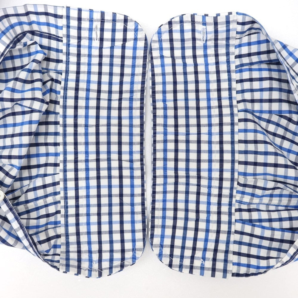 [Used] Barneys New York BARNEYS NEWYORK Cotton Check Button-down Casual Shirt White x Blue [39] [Condition Rank C] [Men&