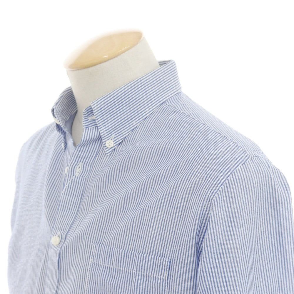 [Used] Barneys New York BARNEYS NEWYORK Cotton Linen Striped Button-down Casual Shirt Blue x White [S] [Condition Rank C] [Men&