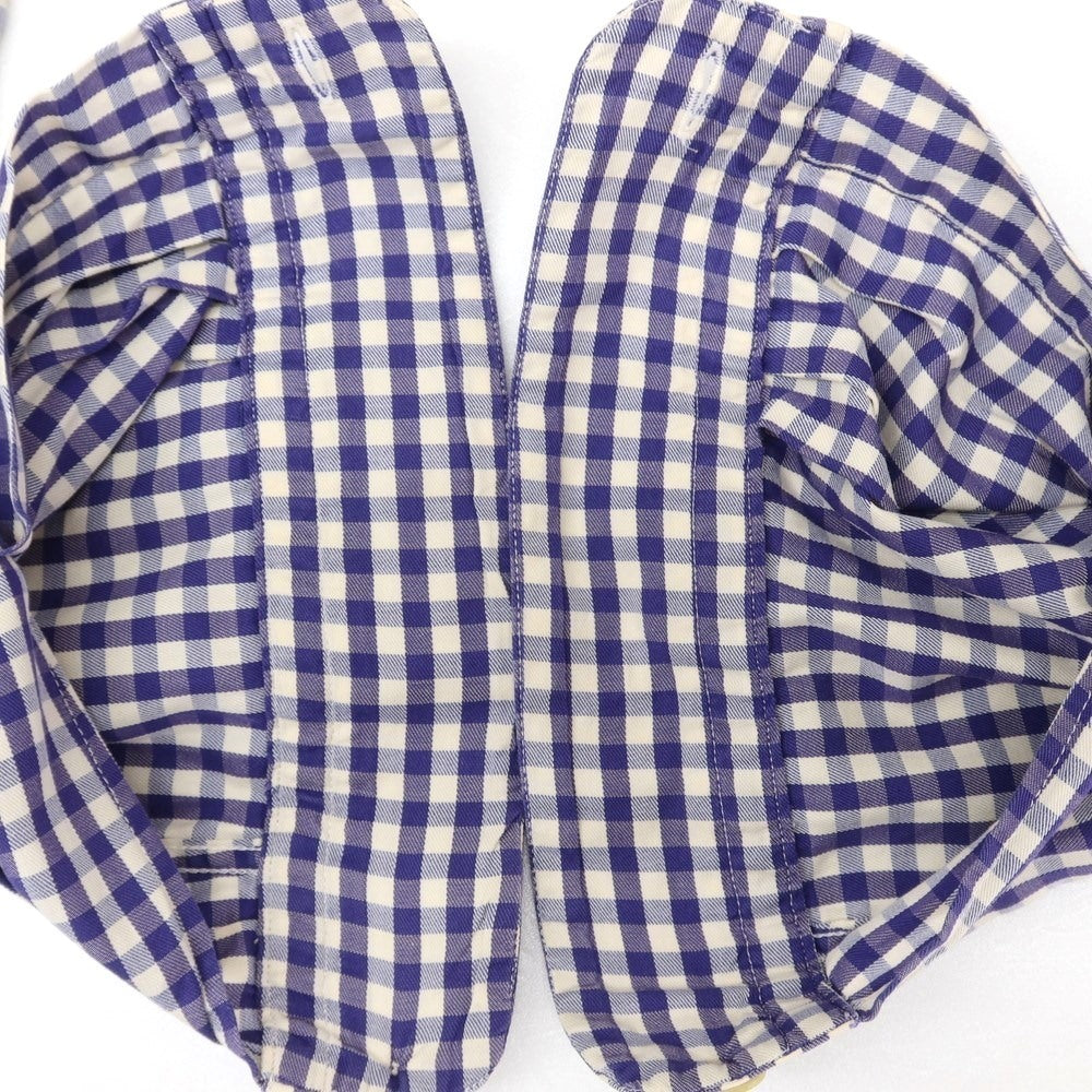 [Used] Barneys New York BARNEYS NEWYORK Cotton Check Open Collar Casual Shirt Purple x White [L] [Condition Rank C] [Men&