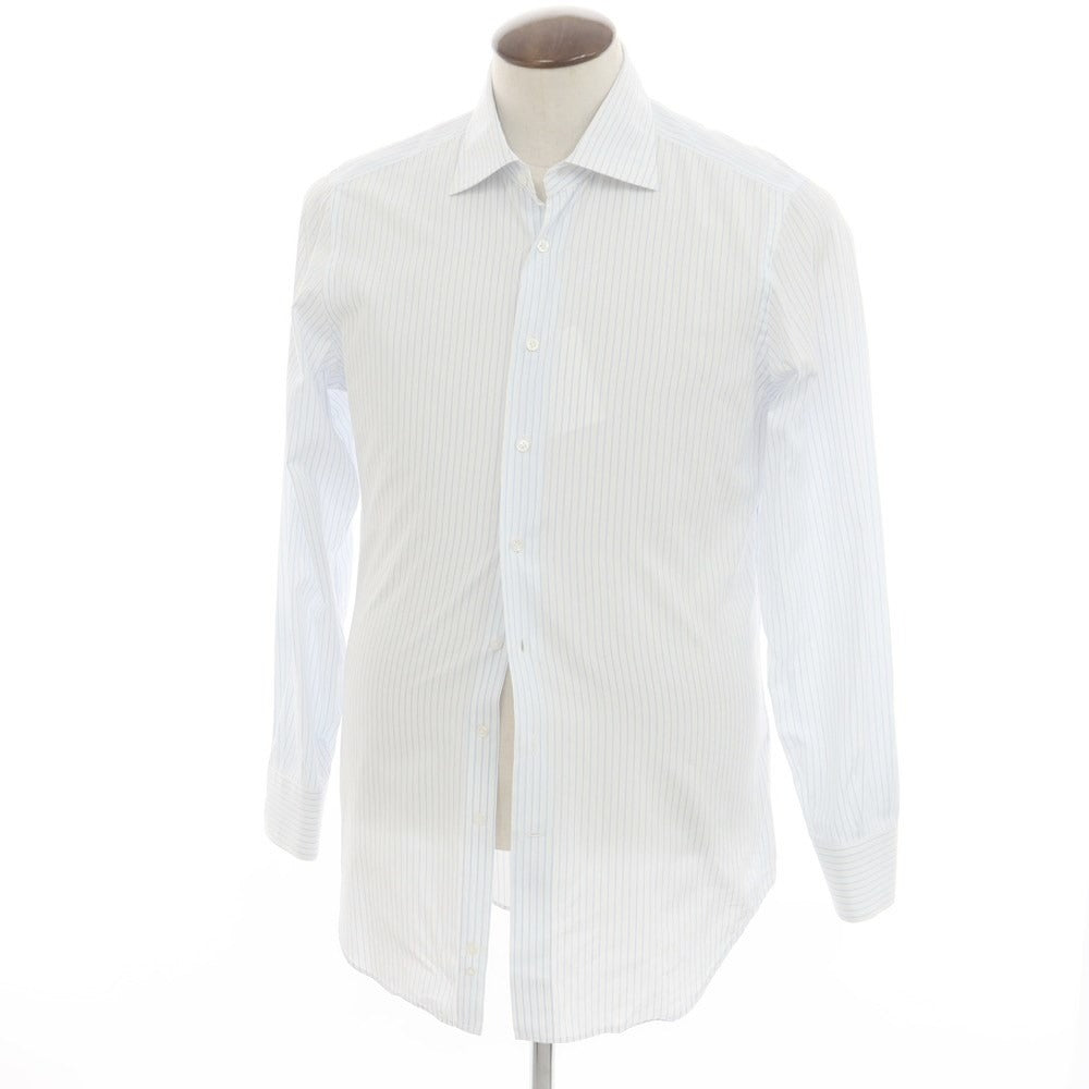 [Used] Barneys New York BARNEYS NEWYORK Cotton Wide Collar Dress Shirt White x Light Blue [41] [Condition Rank B] ​​[Men&