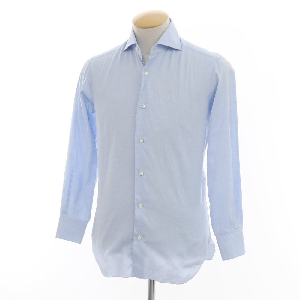 [Used] BARBA Cotton Wide Collar Dress Shirt Blue [37] [Condition Rank C] [Men&