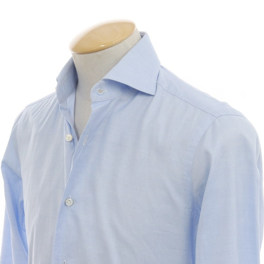 [Used] BARBA Cotton Wide Collar Dress Shirt Blue [37] [Condition Rank C] [Men&