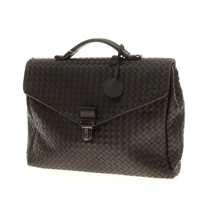 【中古】ボッテガヴェネタ BOTTEGAVENETA レザー イントレチャート ブリーフケース ダークブラウン【 状態ランクC 】【 メンズ 】
[APD]