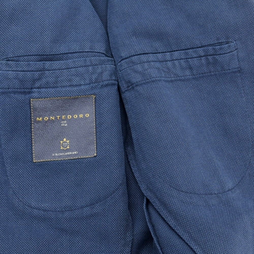 [Used] Montedoro Cotton Linen 2B Casual Jacket Light Navy [Size 44] [NVY] [S/S] [Condition Rank C] [Men&