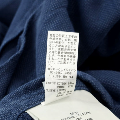 [Used] Montedoro Cotton Linen 2B Casual Jacket Light Navy [Size 44] [NVY] [S/S] [Condition Rank C] [Men&