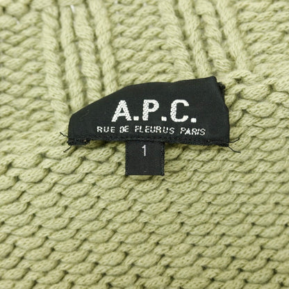 【中古】アーペーセー A.P.C. ローゲージ ウールナイロン ジップアップ カーディガン ライトオリーブグリーン【サイズ1】【GRN】【A/W】【状態ランクC】【メンズ】【758996】