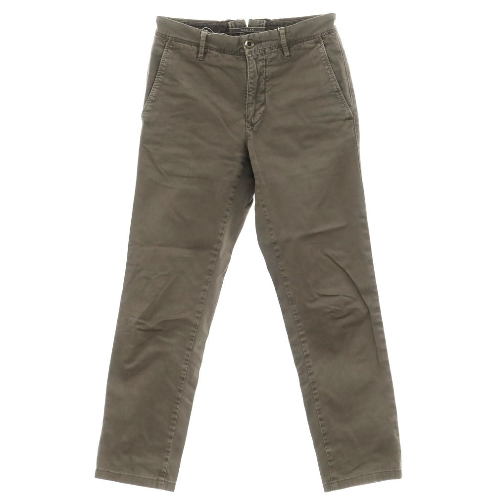 [Used] INCOTEX Stretch Cotton Casual Slacks Pants Gray Brown [Size 28] [BRW] [S/S] [Condition Rank C] [Men&