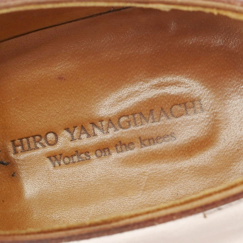 【中古】ヒロ ヤナギマチ HIRO YANAGIMACHI プレーントゥ ドレスシューズ ブラウン【 23.5位（表記なし） 】【 状態ランクB 】【 メンズ 】