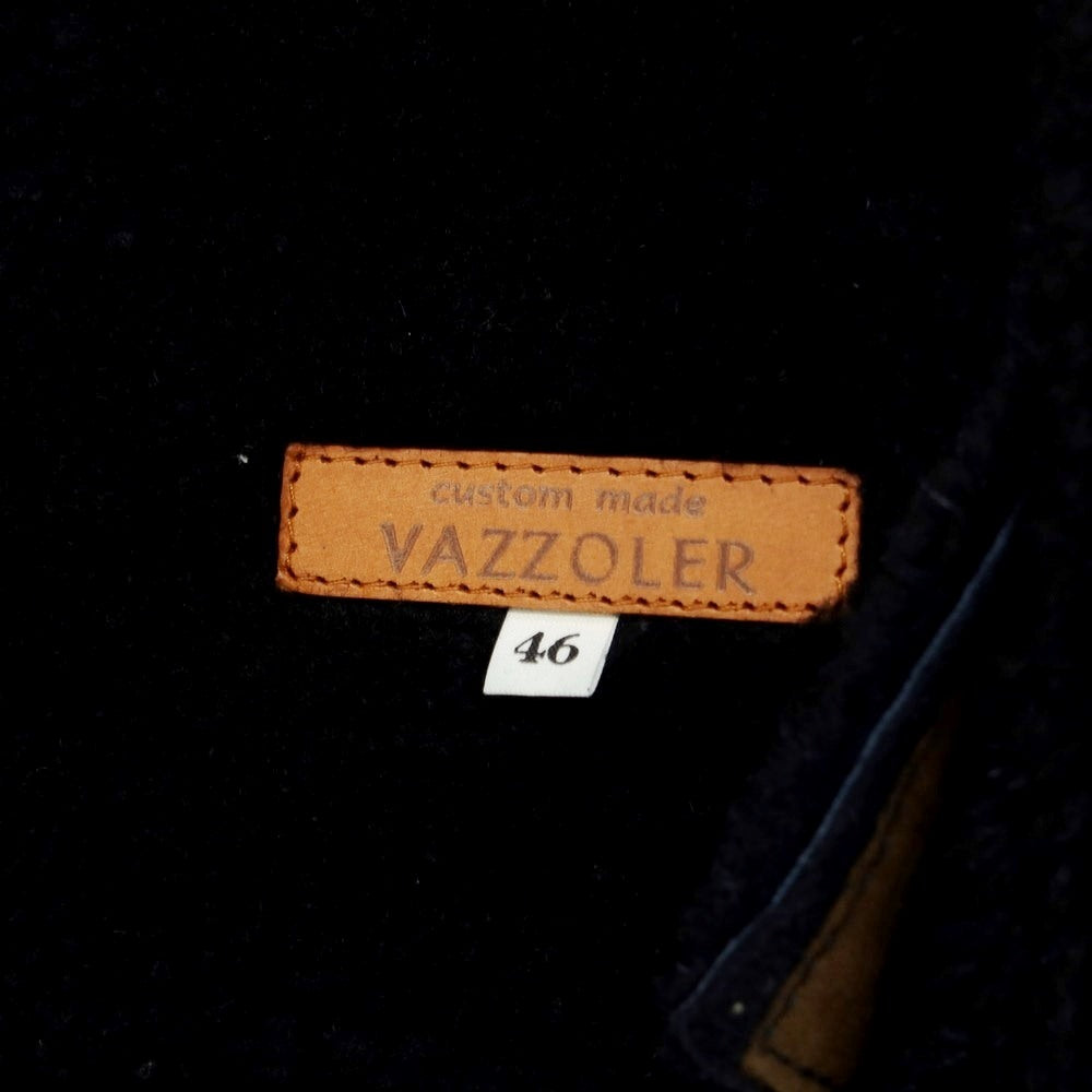 【中古】ヴァッツォレール VAZZOLER ムートン レザー ベスト カジュアル系ジレ ネイビーxブラウン【サイズ46】【NVY】【A/W】【状態ランクB】【メンズ】【758995】