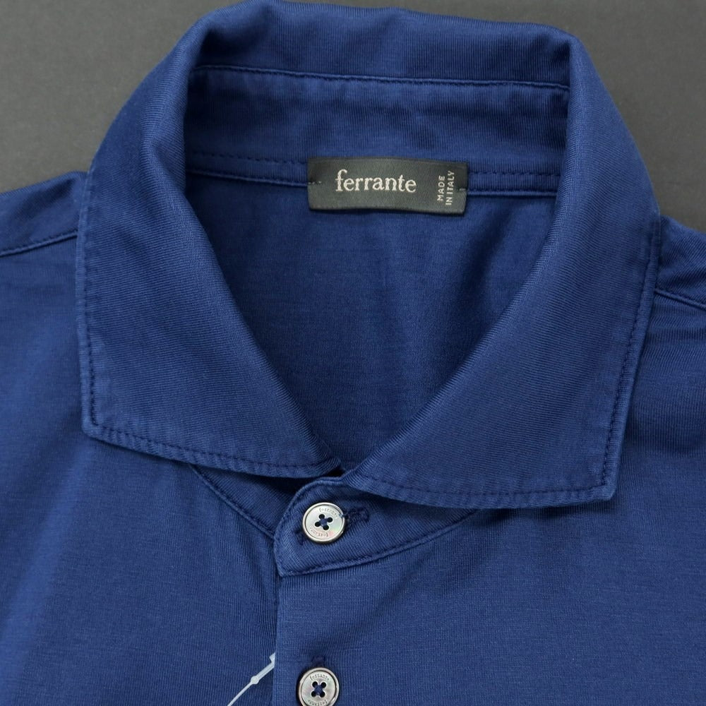 【中古】フェランテ（ウエア） ferrante コットン ワイドカラー カジュアルシャツ ネイビー【サイズ46】【NVY】【S/S/A/W】【状態ランクB】【メンズ】【759286】