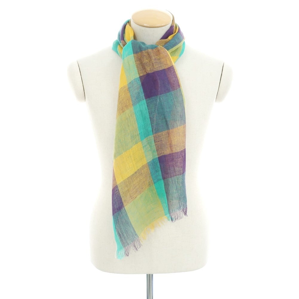 [Used] ARIANNA Linen Check Scarf Multicolor [MLT] [S/S] [Condition Rank B] ​​[Men&