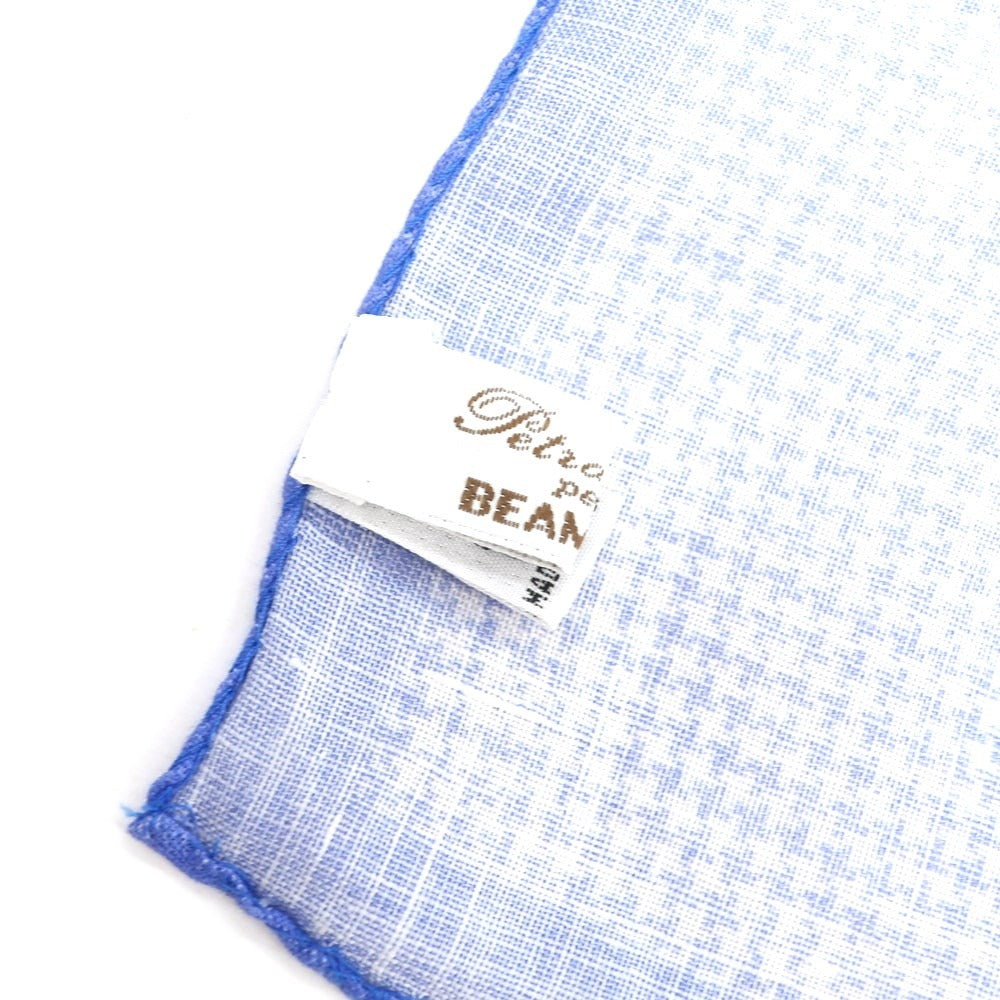 [Used] PETRONIUS Linen Houndstooth Pattern Pocket Square Purple Blue x White [Condition Rank B] ​​[Men&