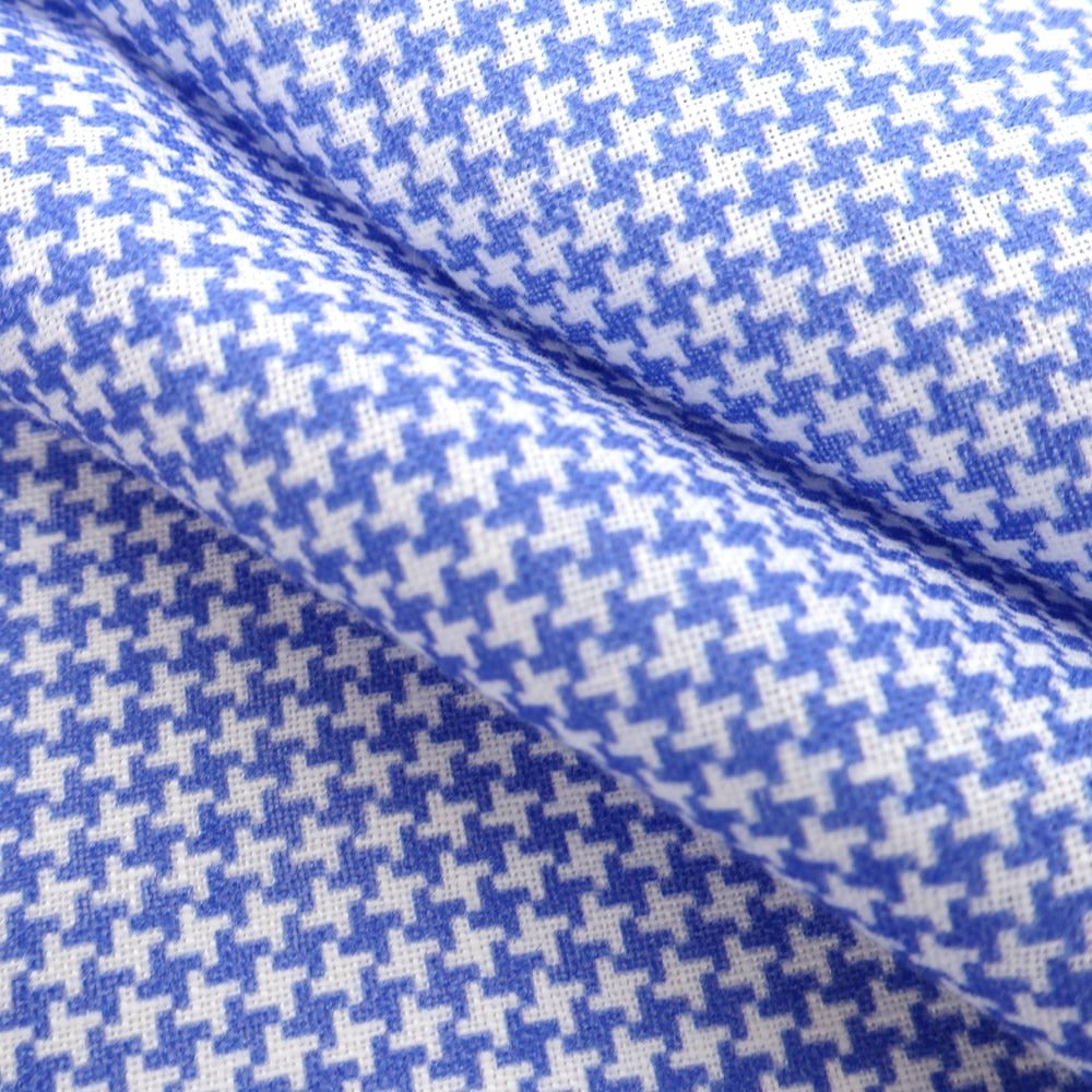 [Used] PETRONIUS Linen Houndstooth Pattern Pocket Square Purple Blue x White [Condition Rank B] ​​[Men&