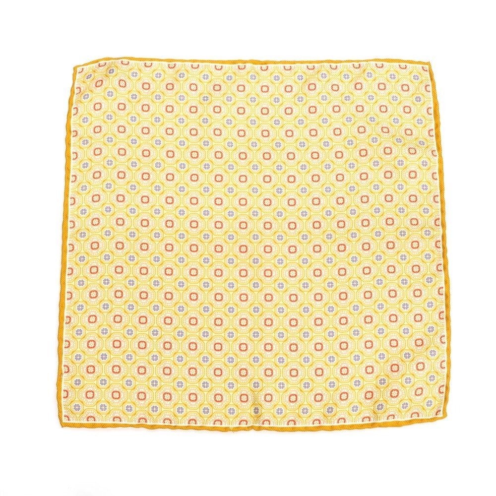 [Used] AD56 Silk Pocket Square Yellow x Red [Condition Rank B] ​​[Men&