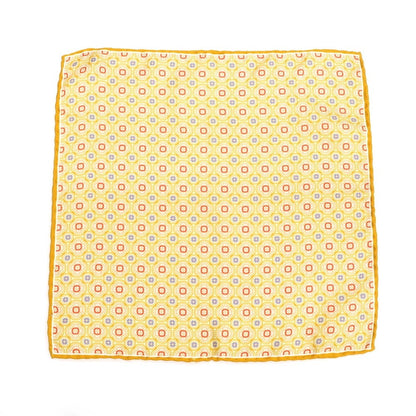 [Used] AD56 Silk Pocket Square Yellow x Red [Condition Rank B] ​​[Men&