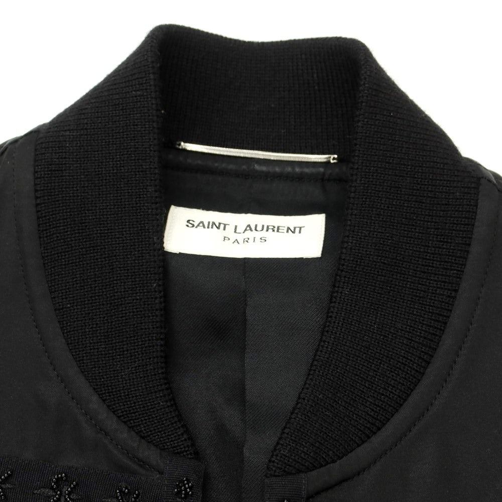 【中古】サンローランパリ SAINT LAURENT PARIS レーヨンコットン ジップアップブルゾン  ブラック【サイズ42】【BLK】【S/S】【状態ランクB】【メンズ】【759374】
[APD]