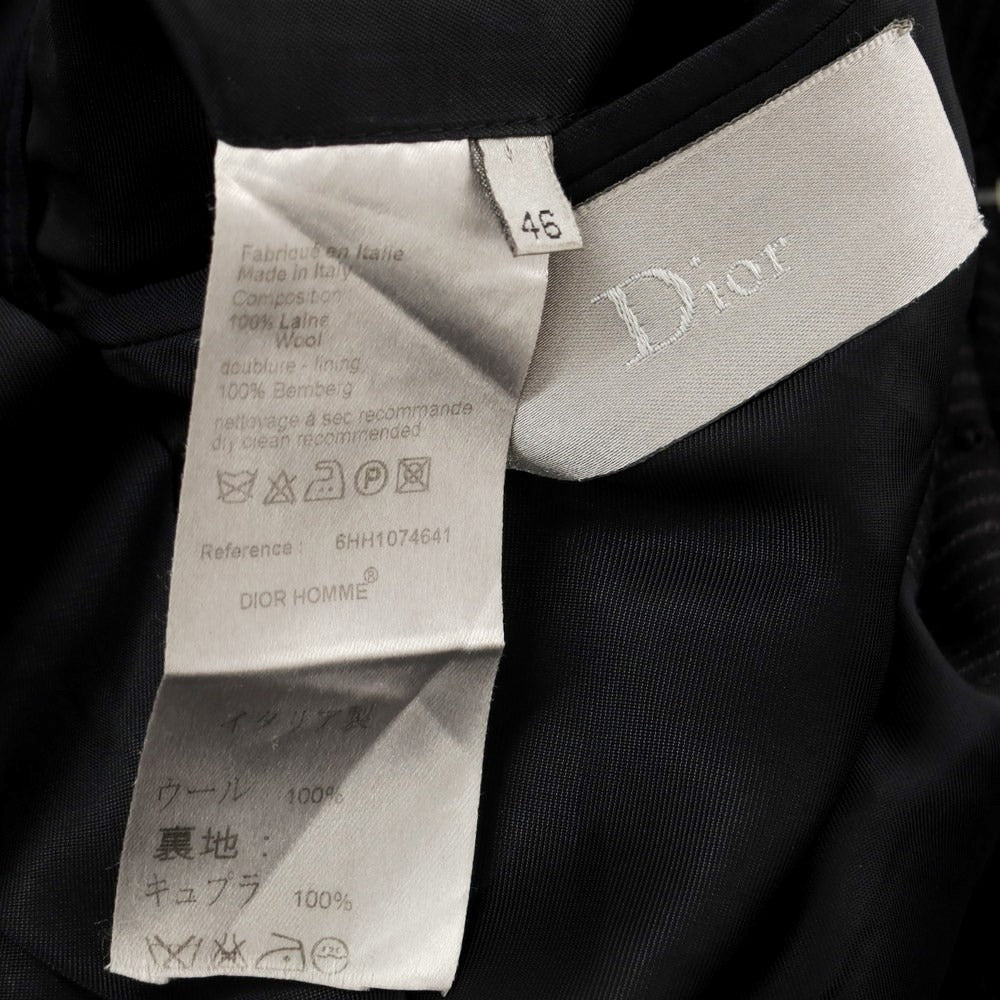 中古】ディオールオム Dior Homme ウール ストライプ テーラードジャケット ブラックxグレー【サイズ46】【BLK】【S/S】【 –  リタリオリブロ