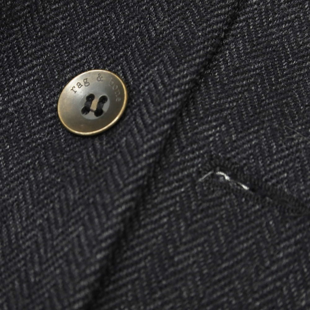 【中古】ラグアンドボーン rag &amp; bone ウール ヘリンボーン 2B カジュアルジャケット ダークグレー【 36 】【 状態ランクC 】【 メンズ 】 [EPD]