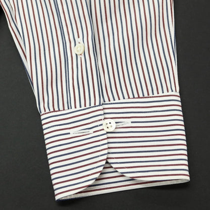 [Used] CHOYA Cotton Stripe Wide Collar Dress Shirt White x Navy [Size 39] [WHT] [S/S/A/W] [Condition Rank B] ​​[Men&