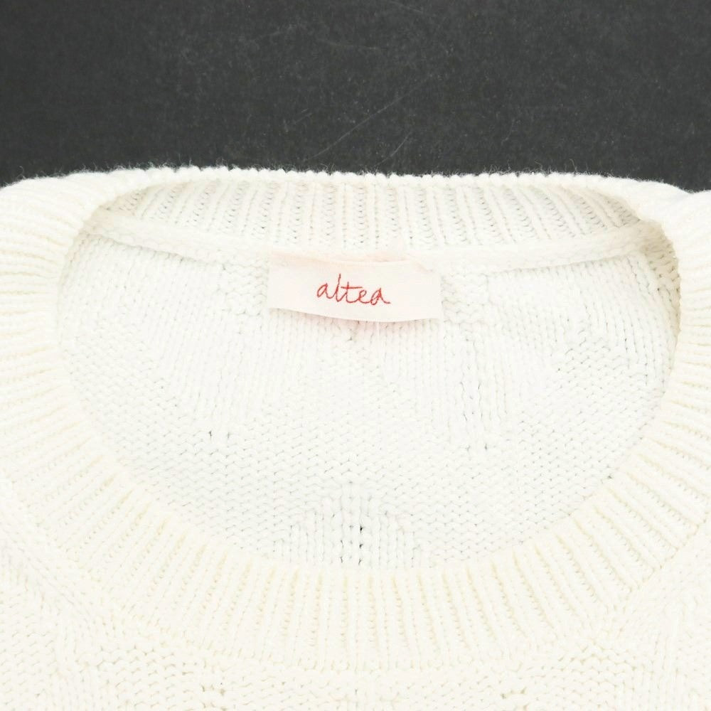 [Used] Altea Mid-gauge Cotton Nylon Crew Neck Pullover Knit White [Size M] [WHT] [S/S] [Condition Rank C] [Men&