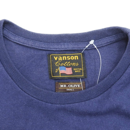 【中古】ミスターオリーブ MR.OLIVE × VANSON コットン クルーネック 半袖Ｔシャツ ネイビー【サイズS】【NVY】【S/S】【状態ランクC】【メンズ】【759373】
[APD]