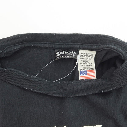 [Used] Schott Cotton Crew Neck Short Sleeve T-Shirt Black [Size M] [BLK] [S/S] [Condition Rank C] [Men&