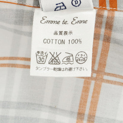 [Used] Emme te. Enne Cotton Wide Collar Casual Shirt White x Gray [Size M] [WHT] [S/S/A/W] [Condition Rank C] [Men&