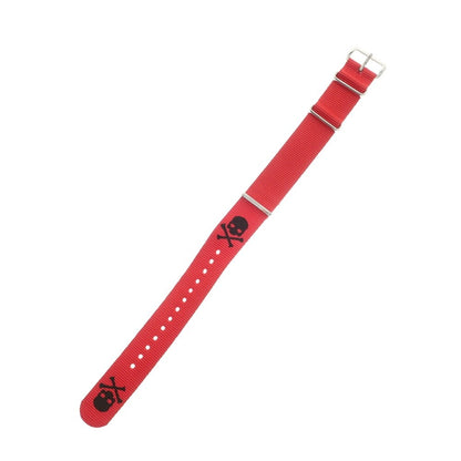 [Used] [Unused] HYDROGEN Nylon Skull Watch Strap Red [Condition Rank S] [Men&