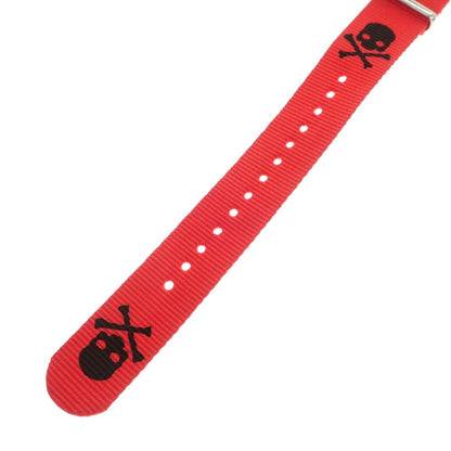 [Used] [Unused] HYDROGEN Nylon Skull Watch Strap Red [Condition Rank S] [Men&