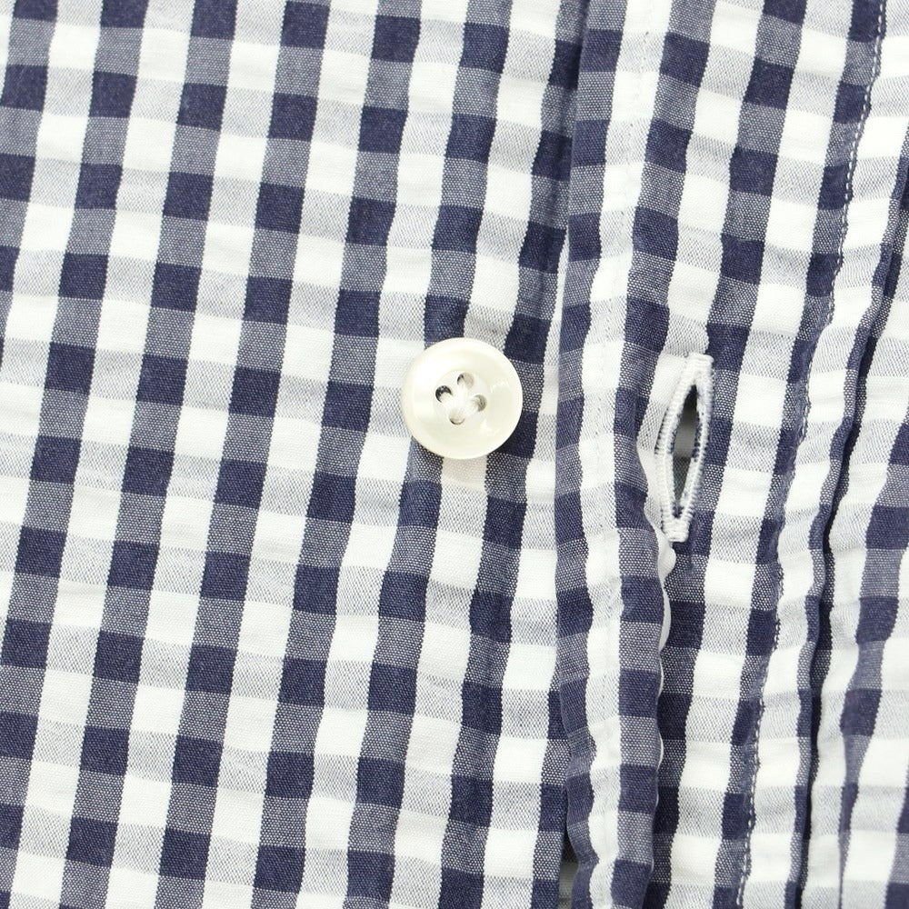 [Used] ERRICO FORMICOLA Cotton Soccer Button-down Casual Shirt White x Navy [Size S] [WHT] [S/S] [Condition Rank C] [Men&