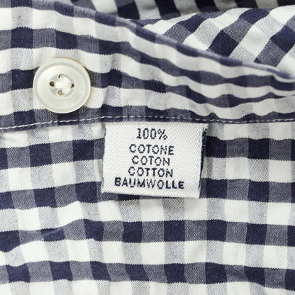 [Used] ERRICO FORMICOLA Cotton Soccer Button-down Casual Shirt White x Navy [Size S] [WHT] [S/S] [Condition Rank C] [Men&