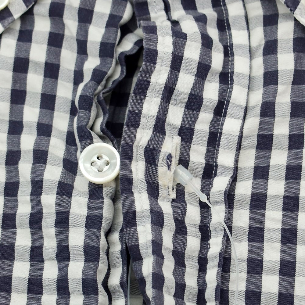 [Used] ERRICO FORMICOLA Cotton Soccer Button-down Casual Shirt White x Navy [Size S] [WHT] [S/S] [Condition Rank C] [Men&