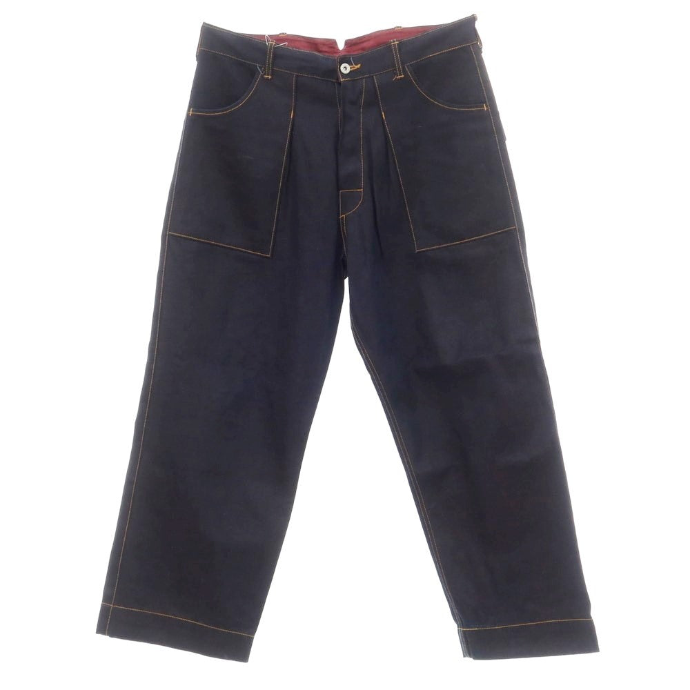 [Used] WILLOW PANTS Wide Denim Pants Jeans Dark Navy x Red [2] [Condition Rank B] ​​[Men&