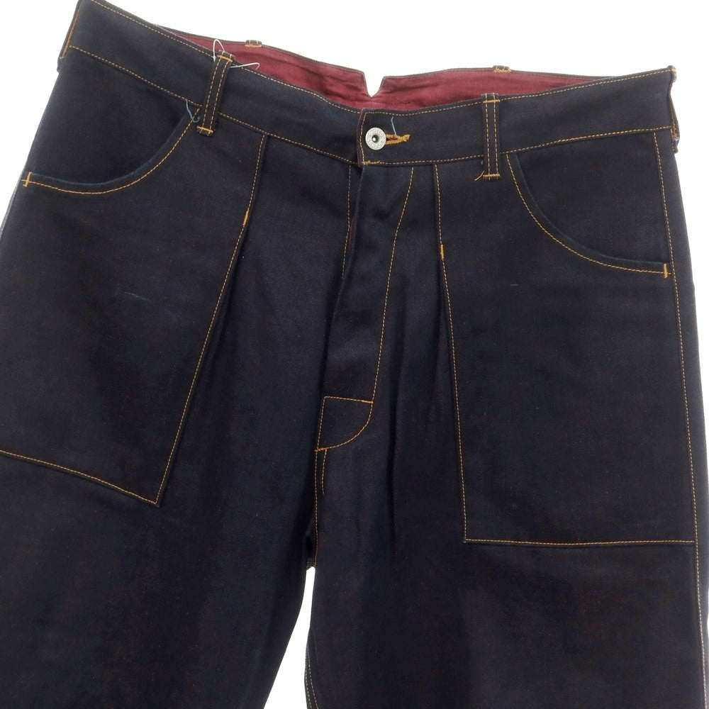 [Used] WILLOW PANTS Wide Denim Pants Jeans Dark Navy x Red [2] [Condition Rank B] ​​[Men&