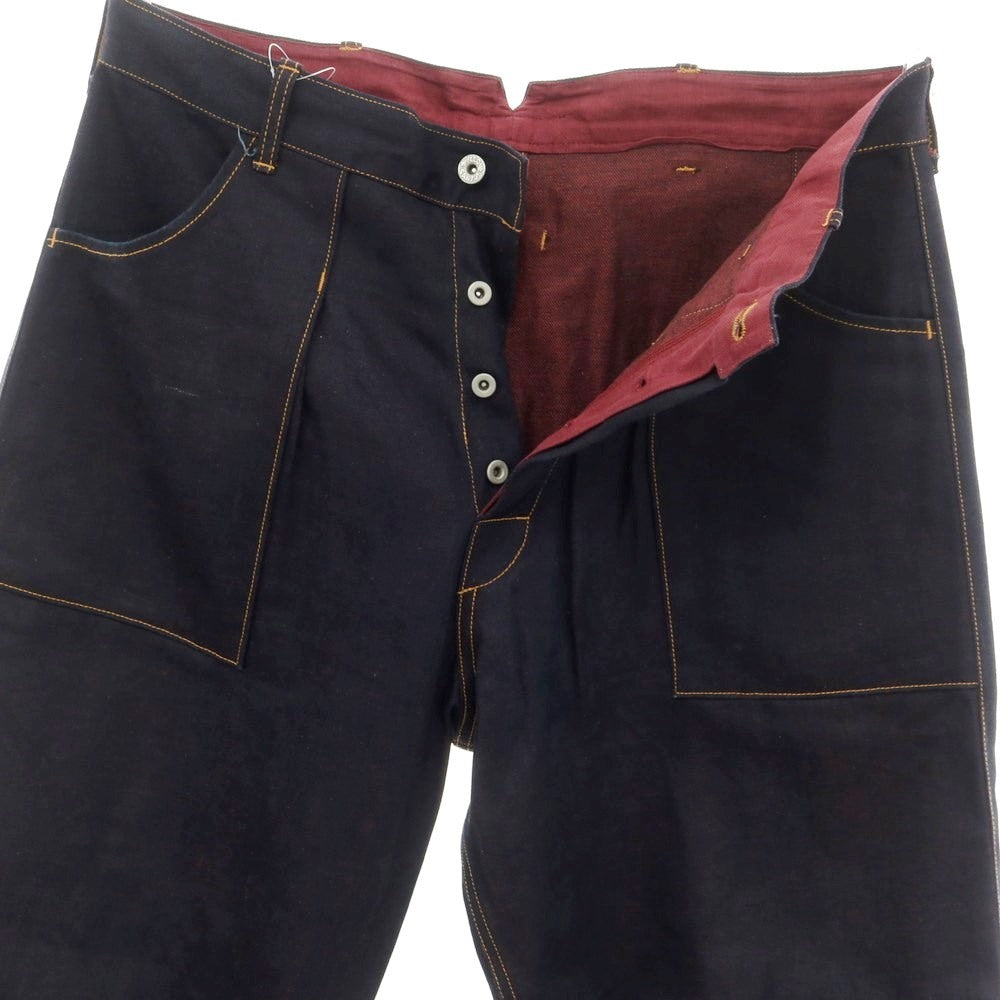 [Used] WILLOW PANTS Wide Denim Pants Jeans Dark Navy x Red [2] [Condition Rank B] ​​[Men&