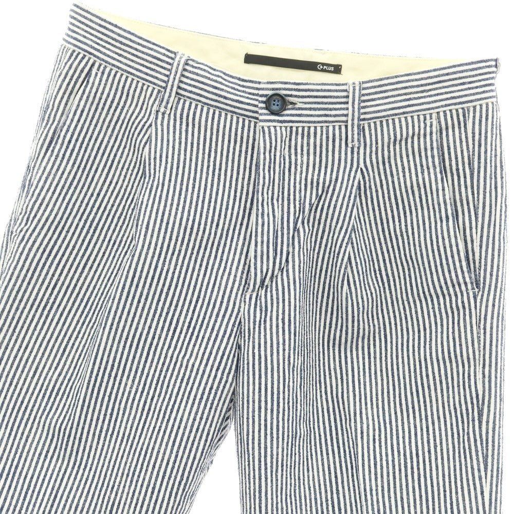 [Used] Chiplus C+ Cotton Nylon Striped Slacks Pants Navy x White [31] [Condition Rank B] ​​[Men&