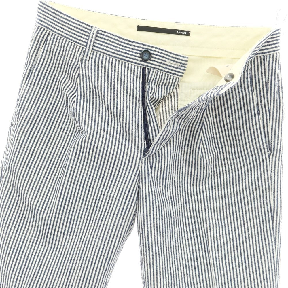 [Used] Chiplus C+ Cotton Nylon Striped Slacks Pants Navy x White [31] [Condition Rank B] ​​[Men&