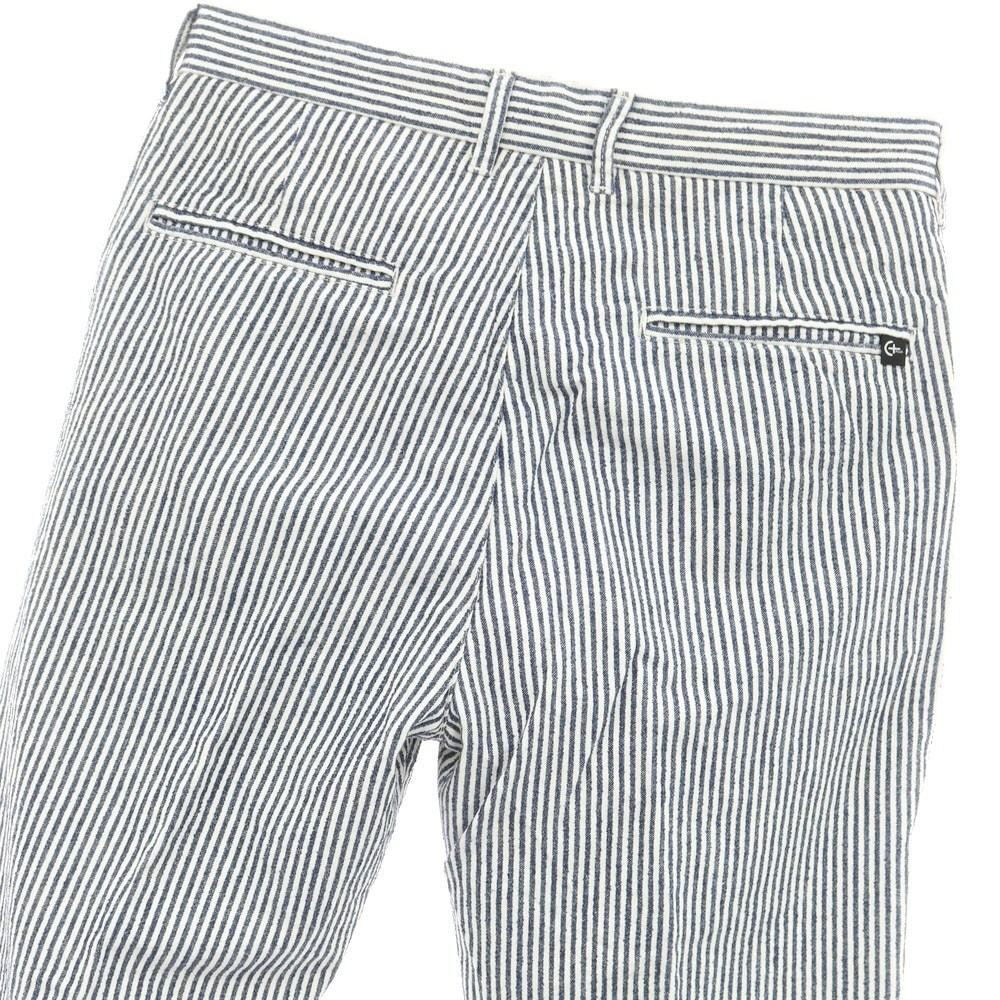 [Used] Chiplus C+ Cotton Nylon Striped Slacks Pants Navy x White [31] [Condition Rank B] ​​[Men&