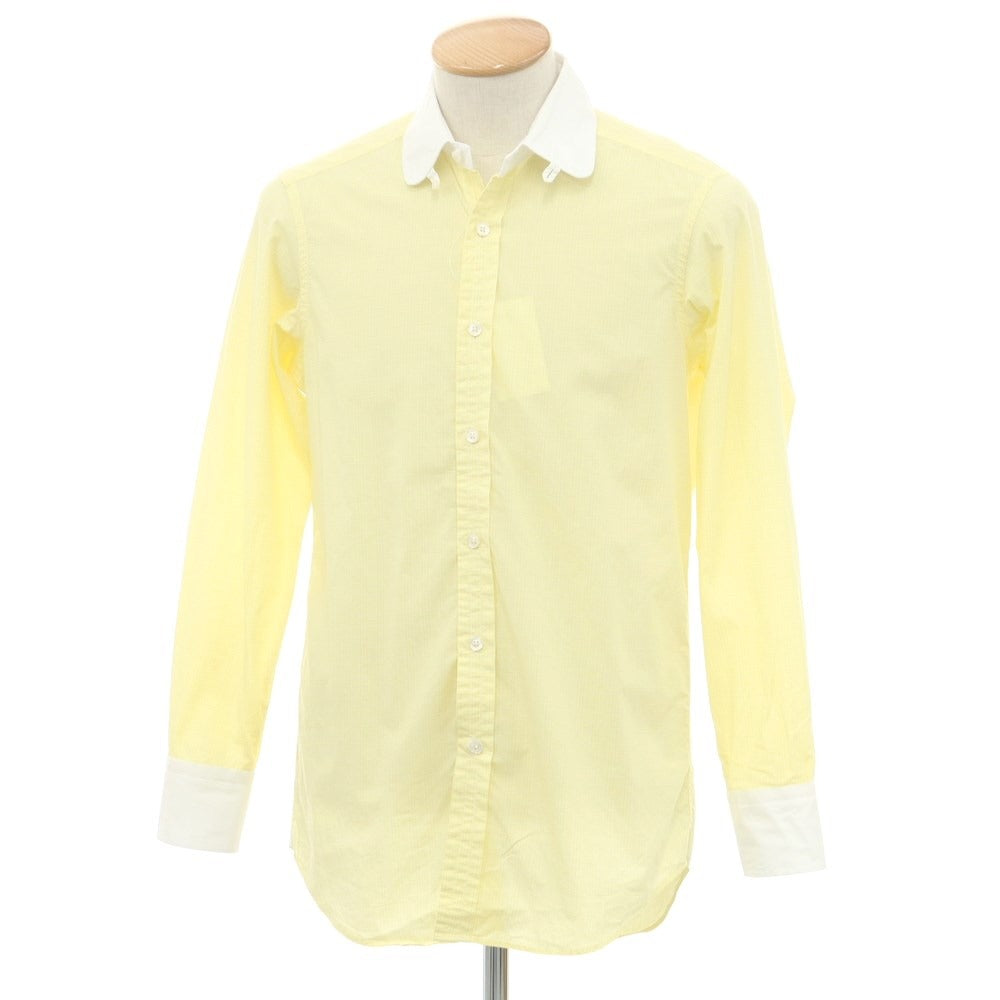 [Used] Brilla per il gusto Cotton Tab Collar Dress Shirt Yellow x White [Size 38] [YEL] [S/S/A/W] [Condition Rank B] ​​[Men&