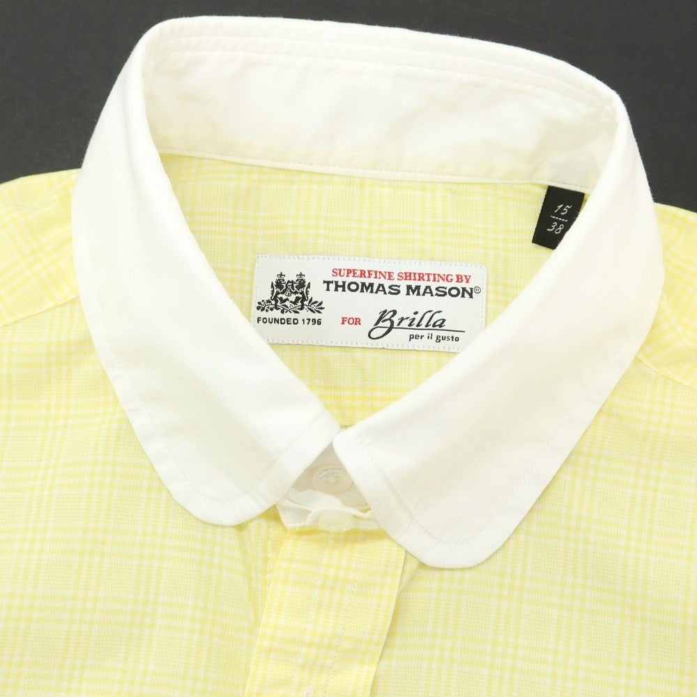 [Used] Brilla per il gusto Cotton Tab Collar Dress Shirt Yellow x White [Size 38] [YEL] [S/S/A/W] [Condition Rank B] ​​[Men&